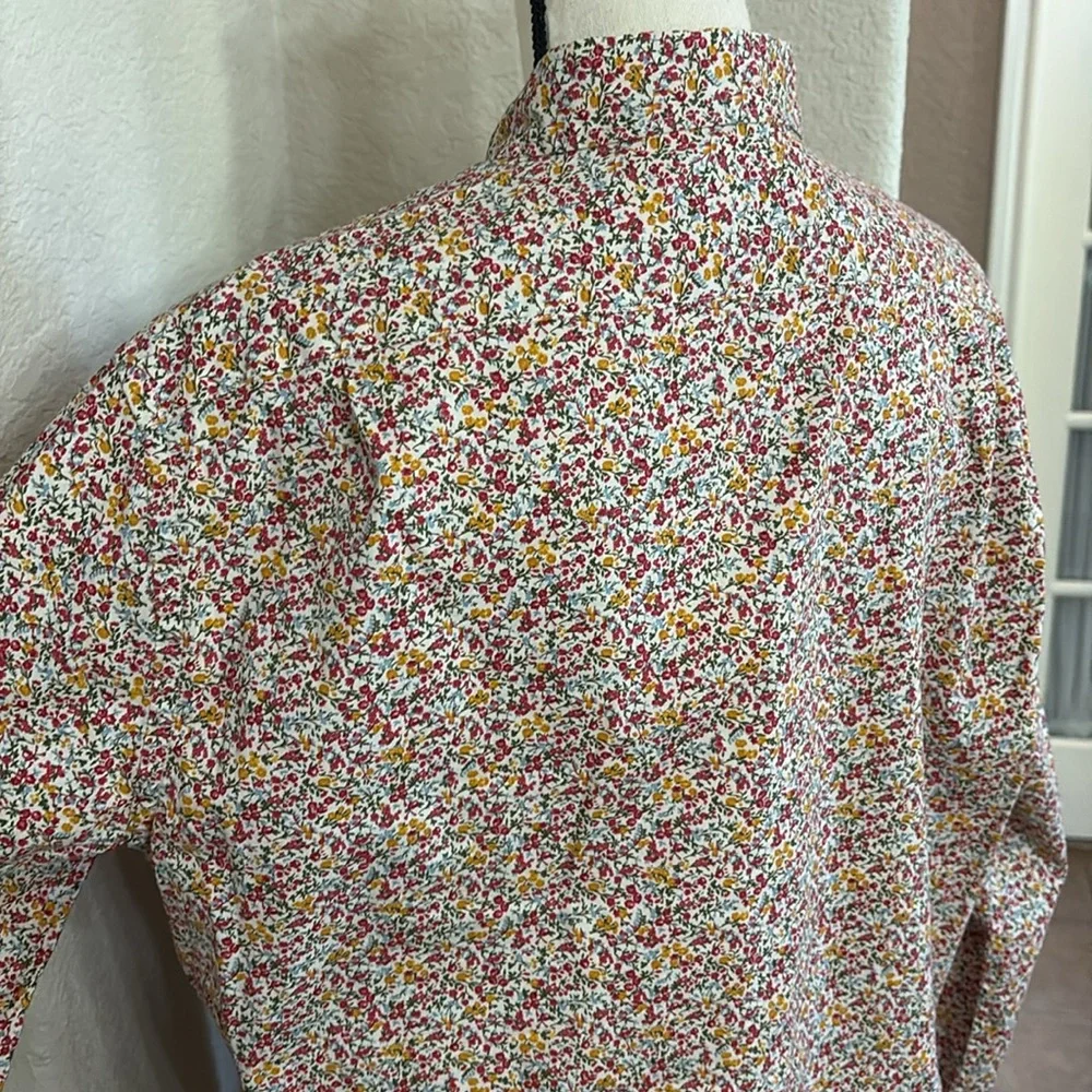 J.Crew flex wash slim floral long sleeve button-down shirt Size L